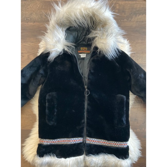 Vintage 70s Hansa Branta Faux Fur Coat Goose Down - Picture 6 of 7